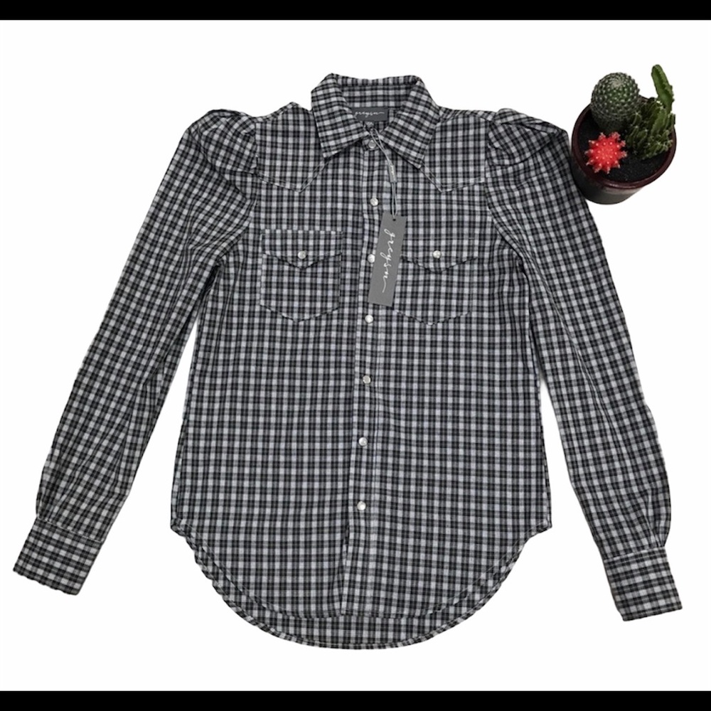 GREYSN Checker Button Shirt